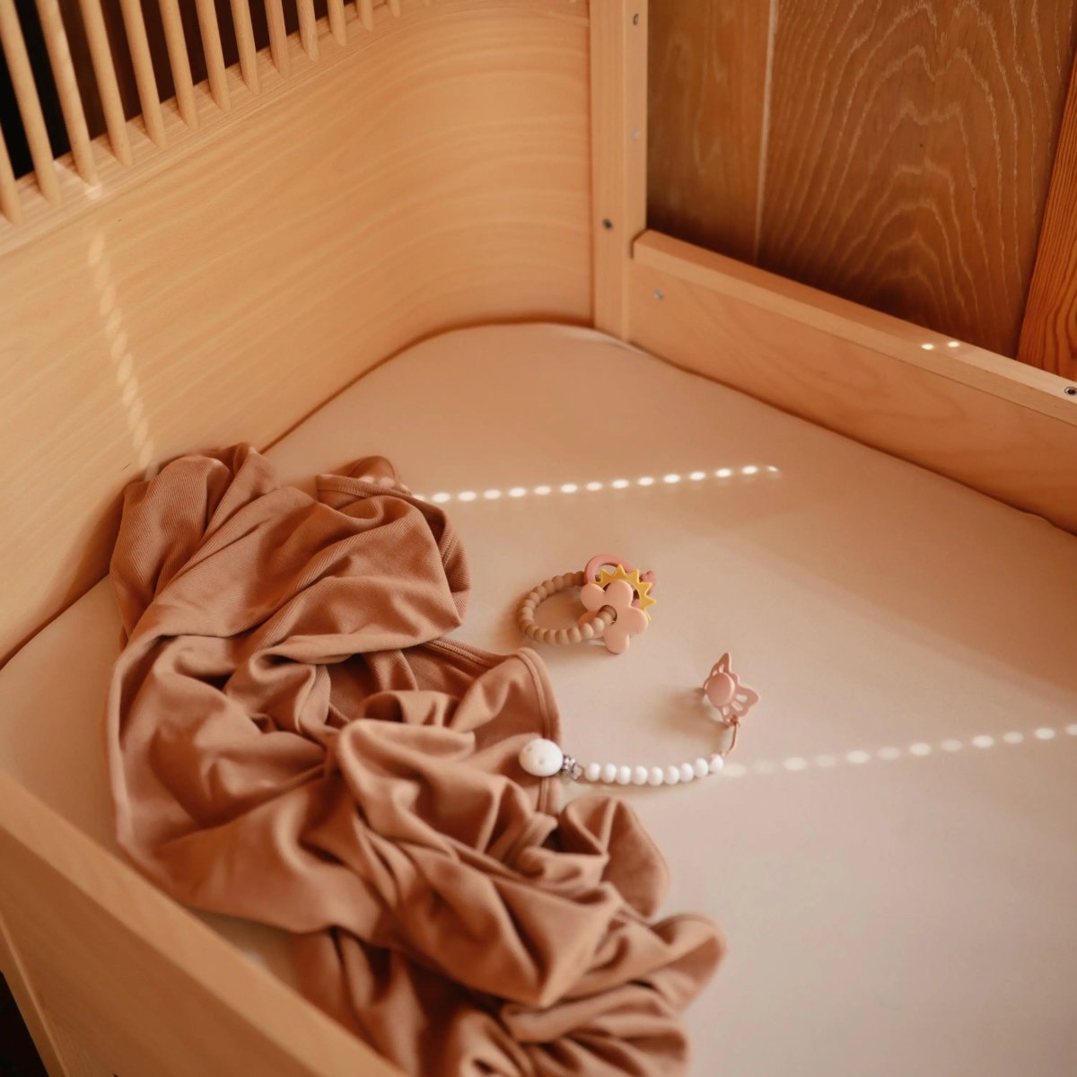 Mushie Stretchy Mini Crib Sheet Made with Organic Cotton Soft and Breathable Perfect Fit - 