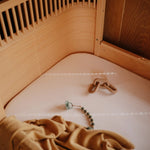 Mushie Stretchy Mini Crib Sheet Made with Organic Cotton Soft and Breathable Perfect Fit - 