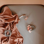 Mushie Stretchy Mini Crib Sheet Made with Organic Cotton Soft and Breathable Perfect Fit - 