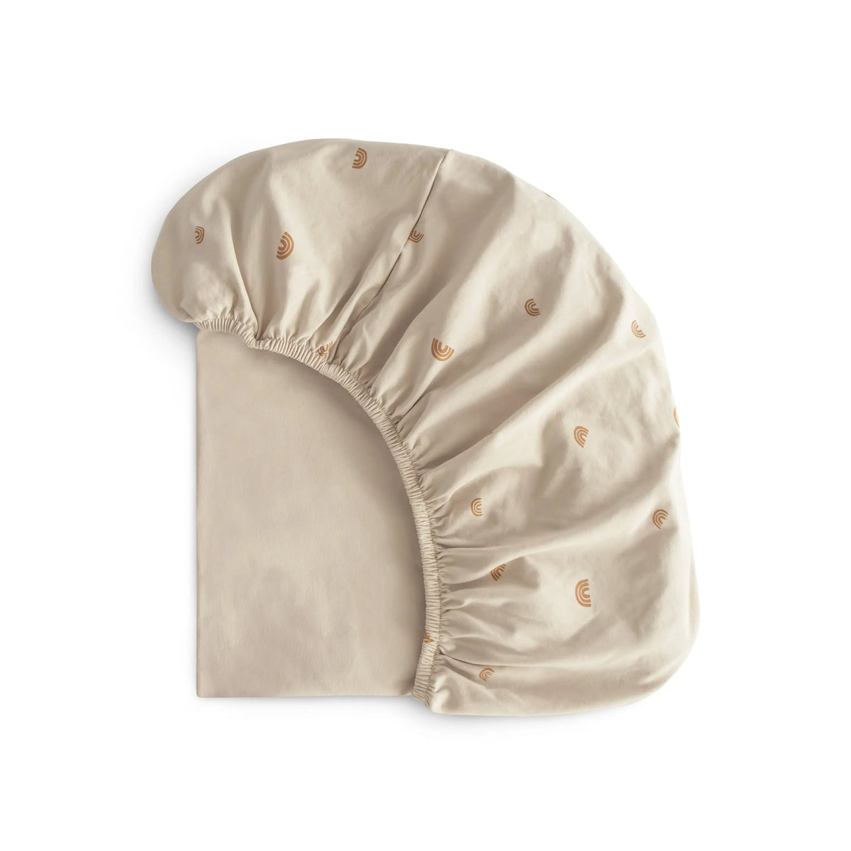 Mushie Organic Cotton Mini Crib Sheet for Breathable Comfort -