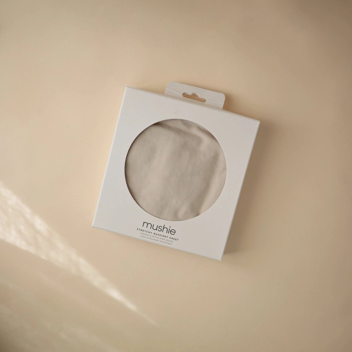 Mushie Stretchy Organic Cotton Bassinet Sheet for Babies with Fully Elastic Edges - 