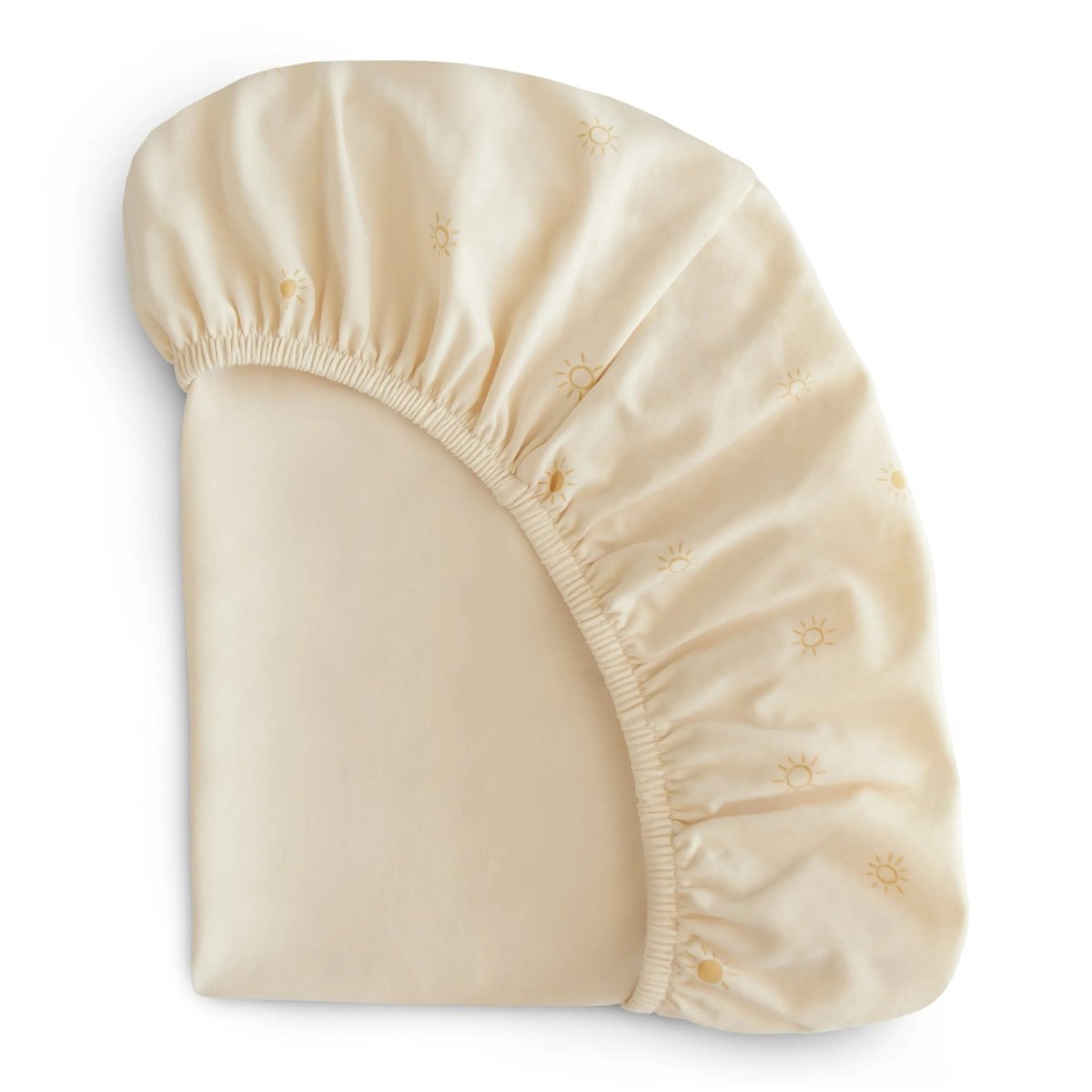 Mushie Stretchy Organic Cotton Bassinet Sheet for Babies with Fully Elastic Edges - 