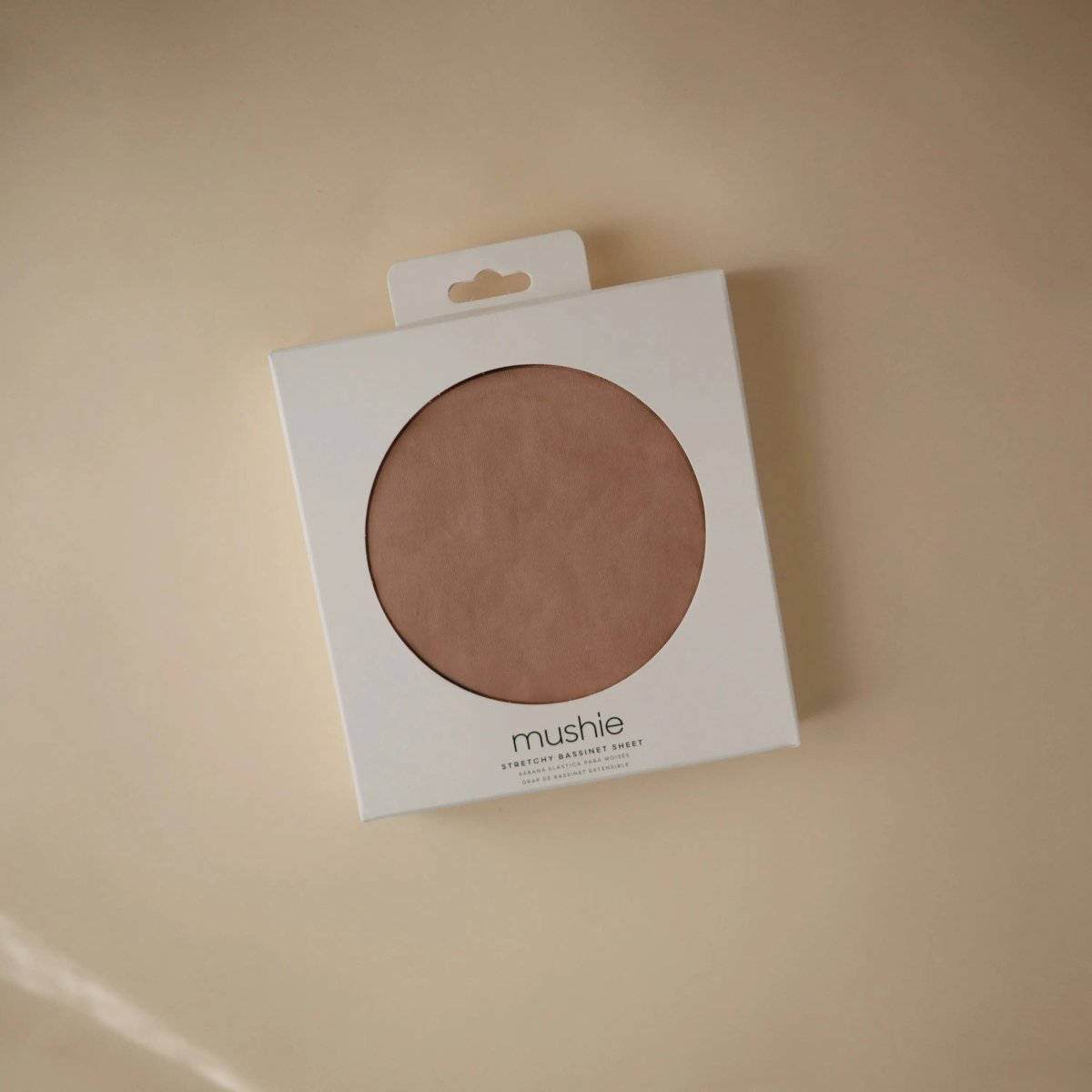 Mushie Stretchy Organic Cotton Bassinet Sheet for Babies with Fully Elastic Edges - 