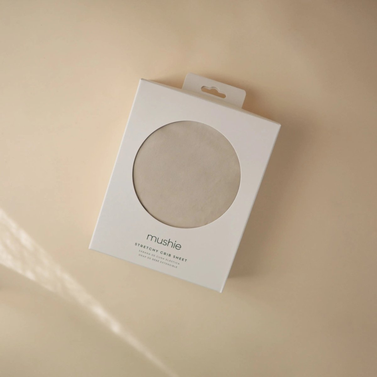 Mushie Stretchy Organic Cotton Crib Sheet Soft Breathable Pre - Washed with Elastic Edges - 