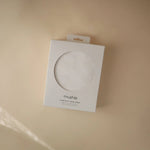 Mushie Stretchy Organic Cotton Crib Sheet Soft Breathable Pre - Washed with Elastic Edges - 