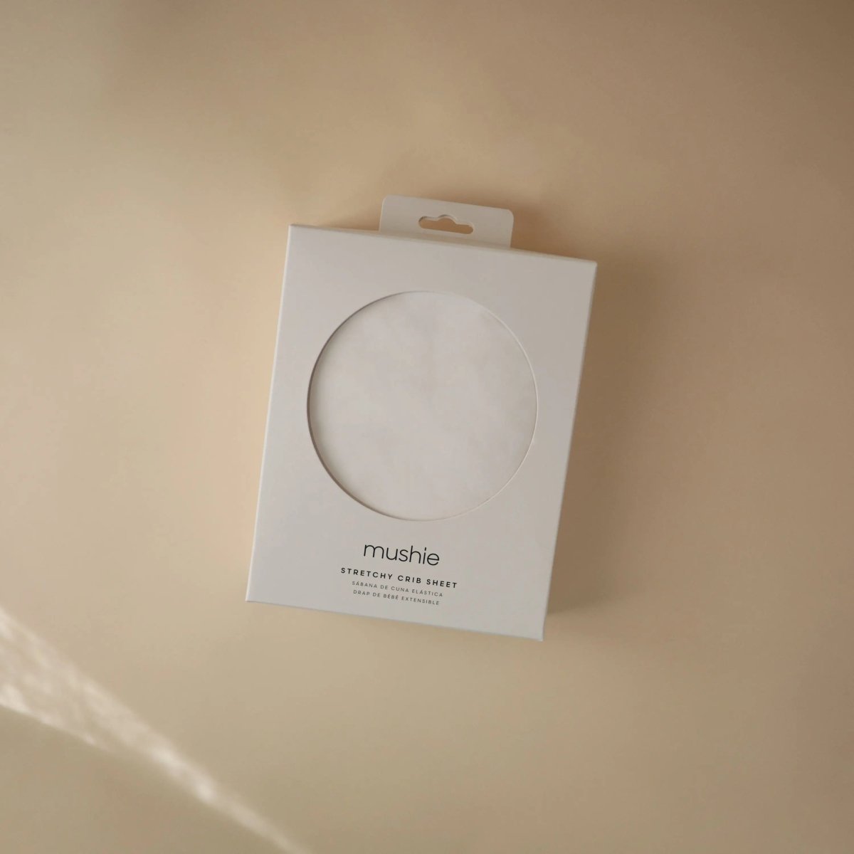 Mushie Stretchy Organic Cotton Crib Sheet Soft Breathable Pre - Washed with Elastic Edges - 