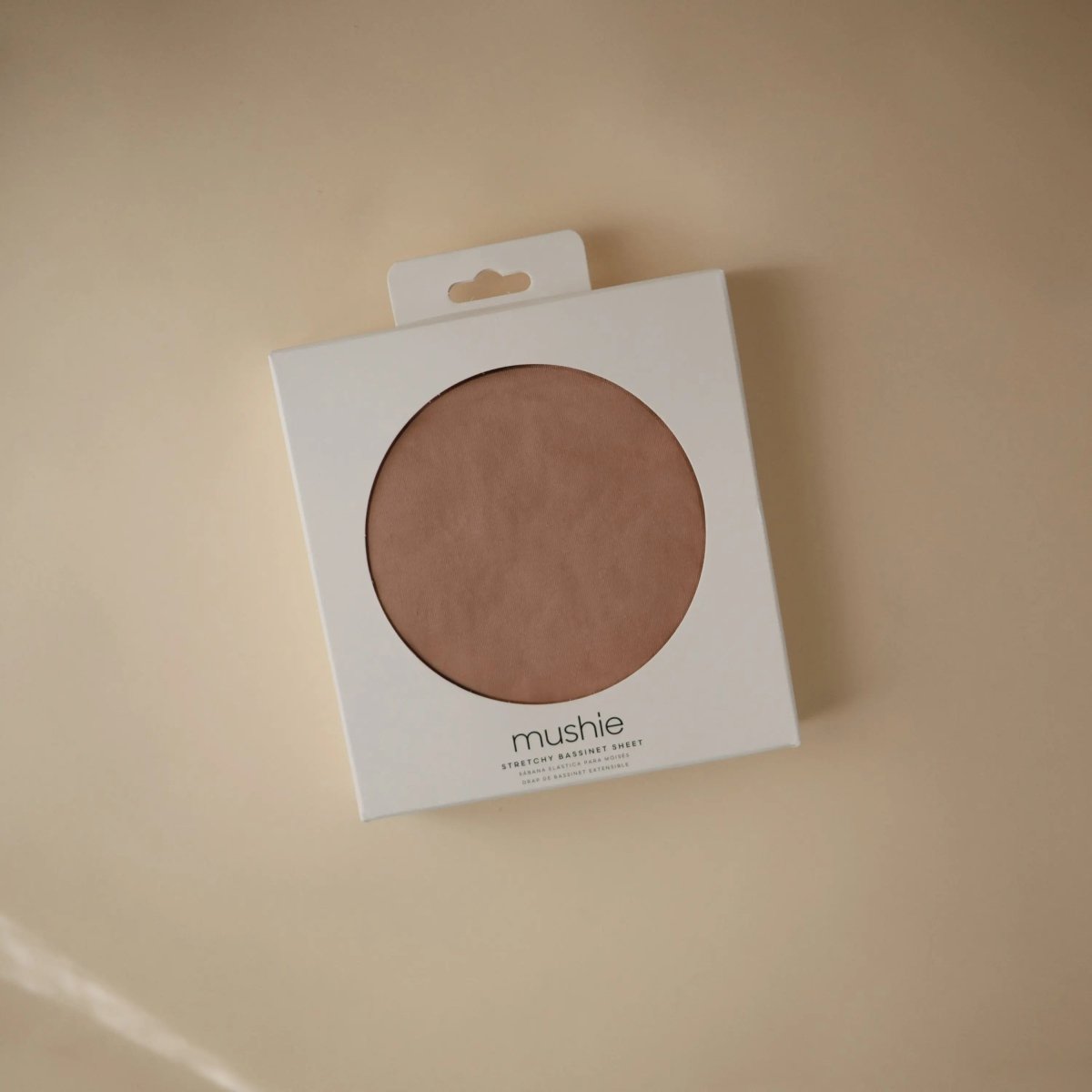 Mushie Stretchy Organic Cotton Crib Sheet Soft Breathable Pre - Washed with Elastic Edges - 