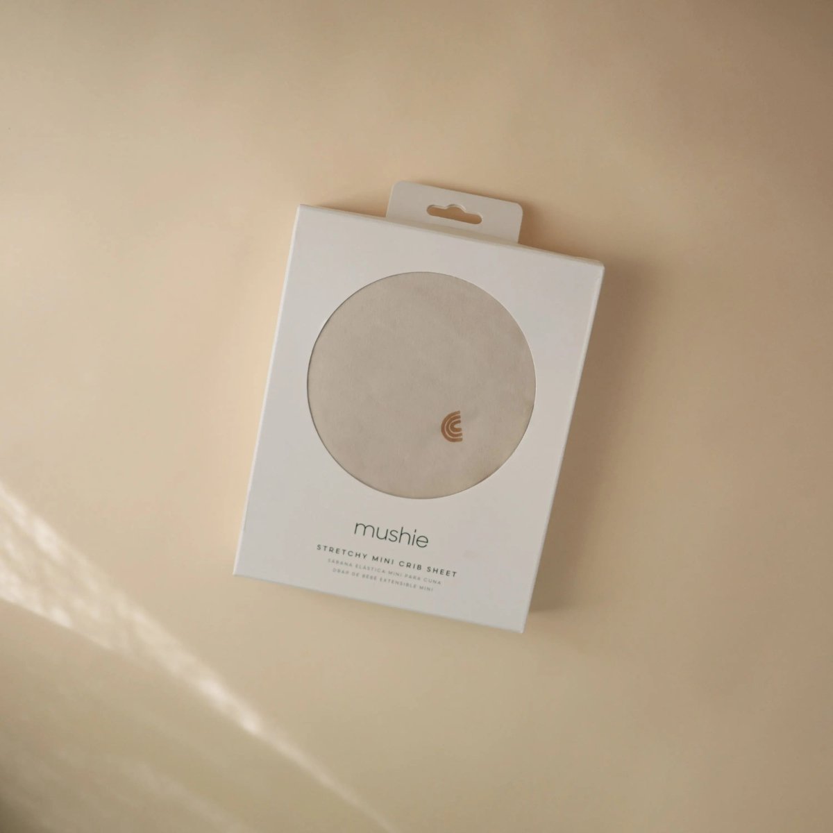 Mushie Stretchy Organic Cotton Crib Sheet Soft Breathable Pre - Washed with Elastic Edges - 