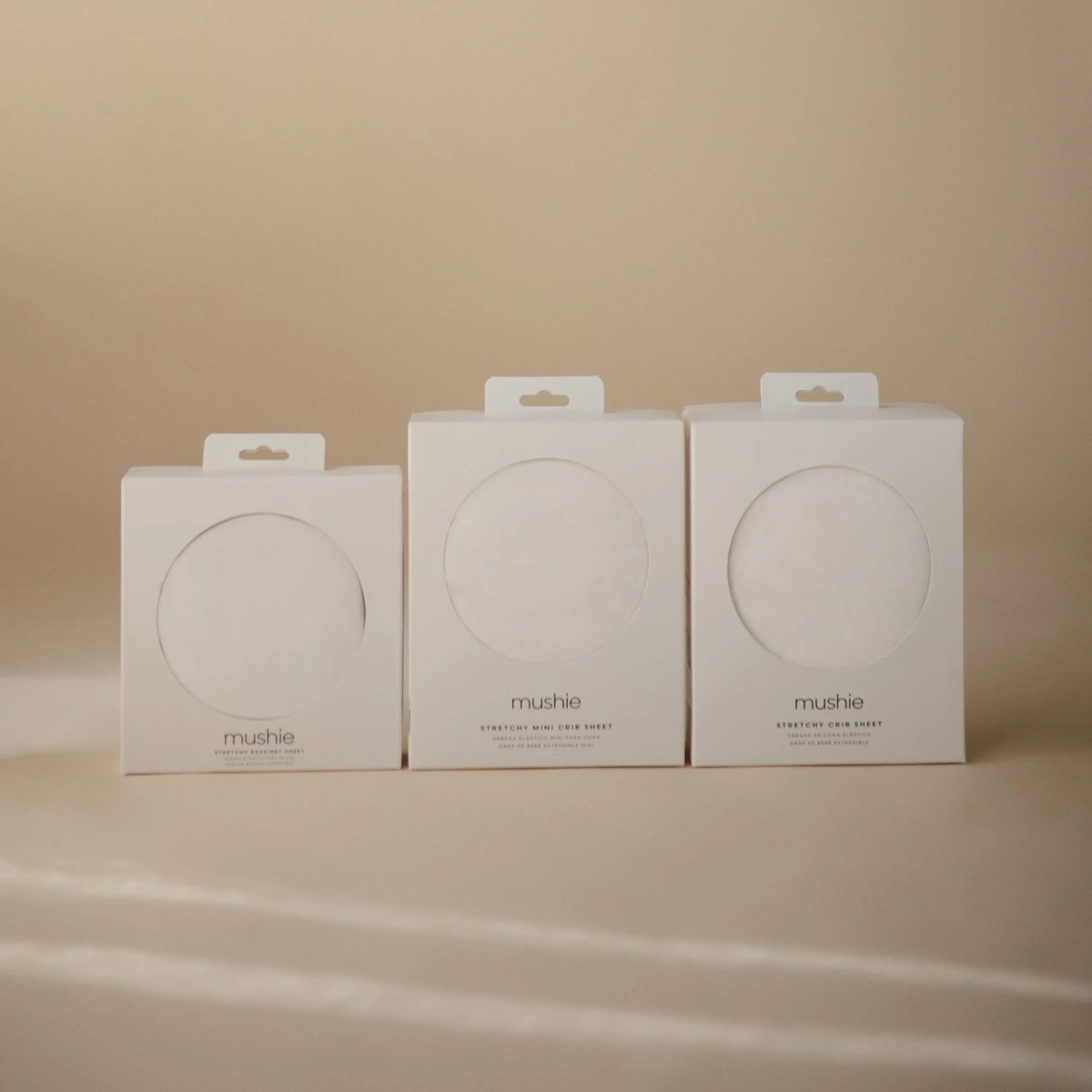 Mushie Stretchy Organic Cotton Crib Sheet Soft Breathable Pre - Washed with Elastic Edges - 