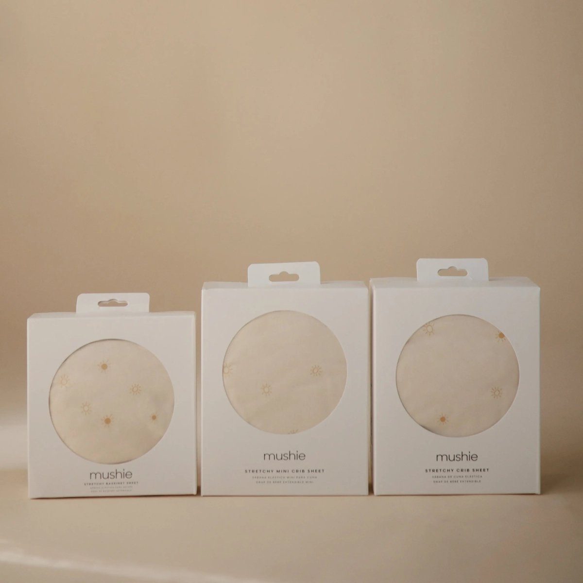 Mushie Stretchy Organic Cotton Crib Sheet Soft Breathable Pre - Washed with Elastic Edges - 