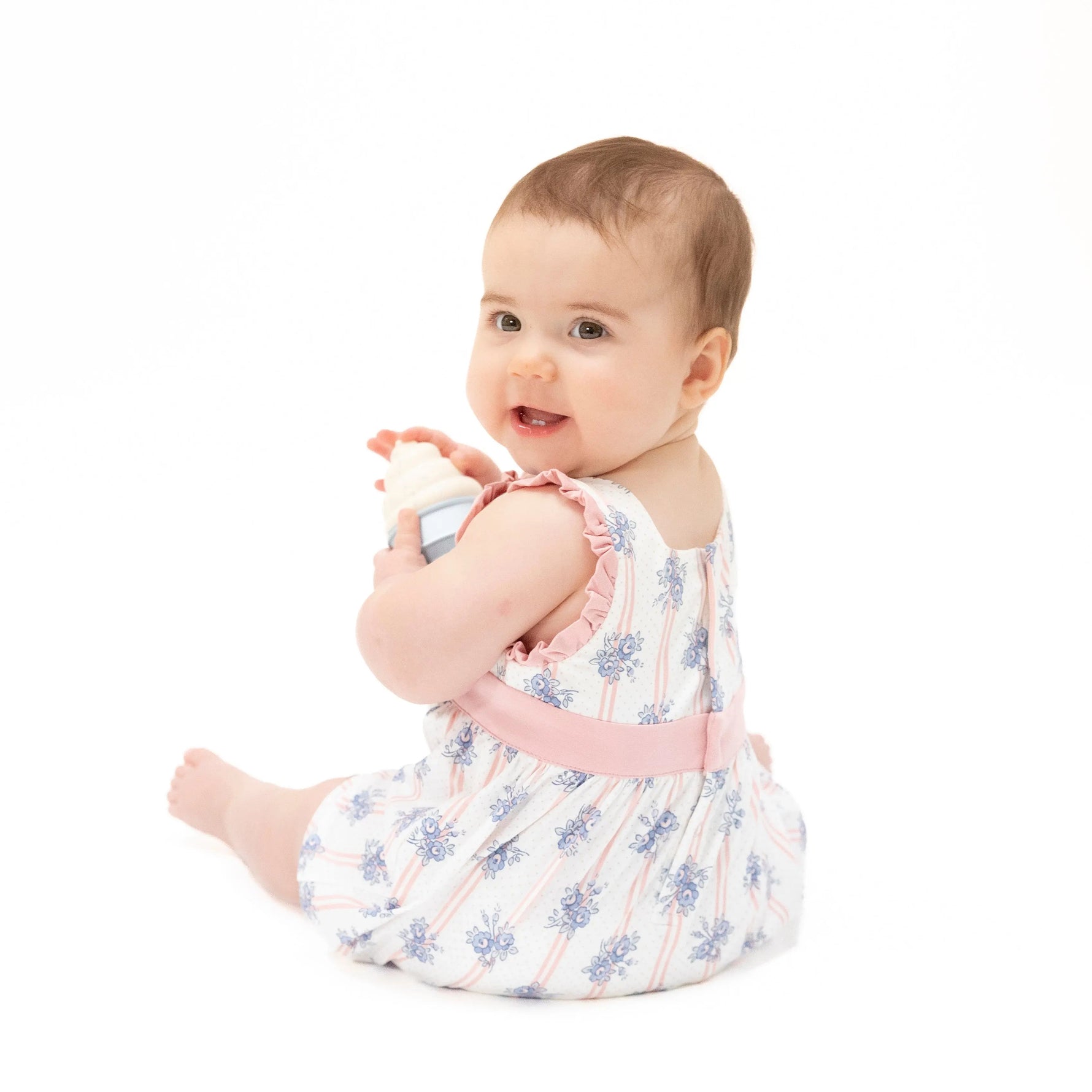 Angel Dear Stripe Dot Roses - Bow Playsuit - 
