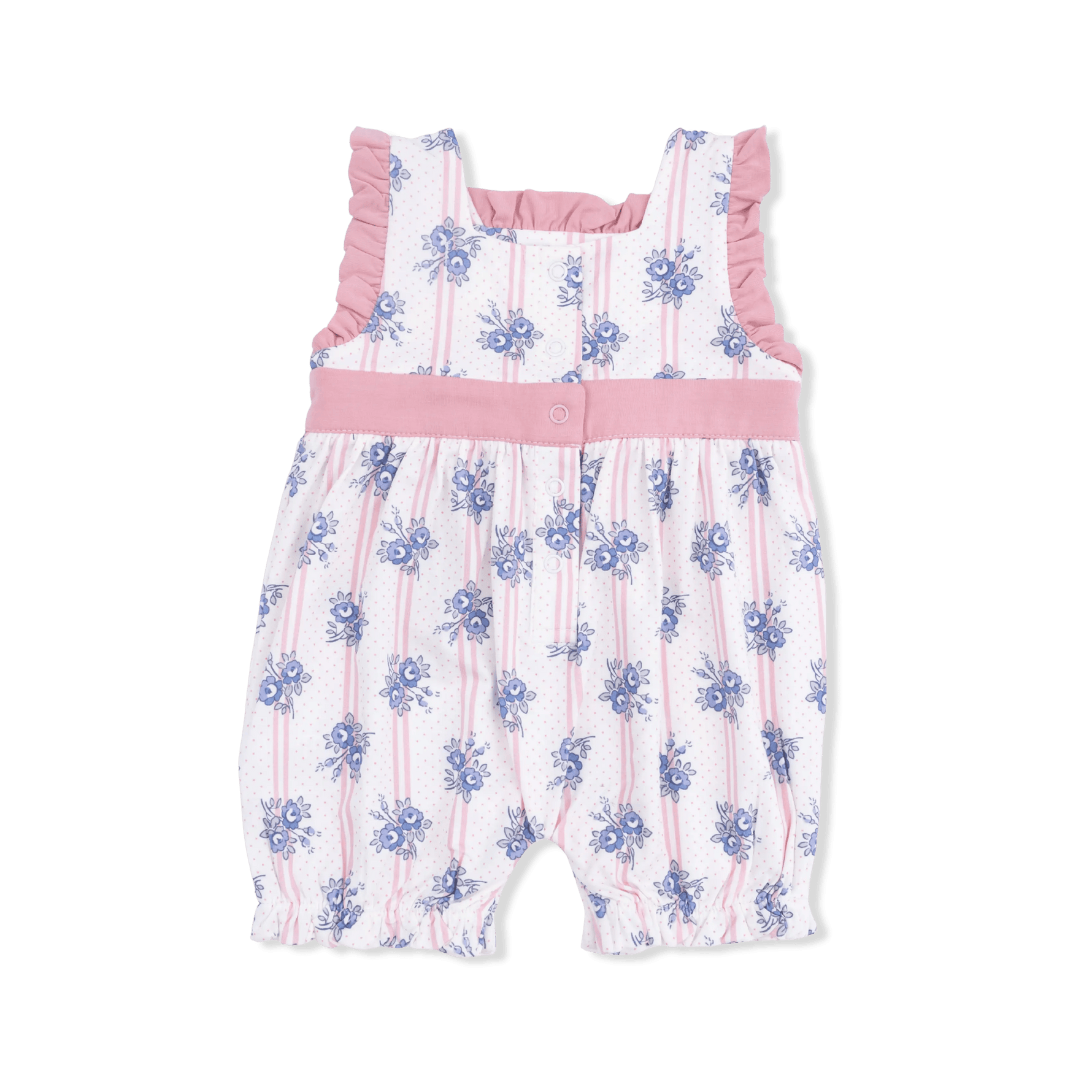 Angel Dear Stripe Dot Roses - Bow Playsuit - 