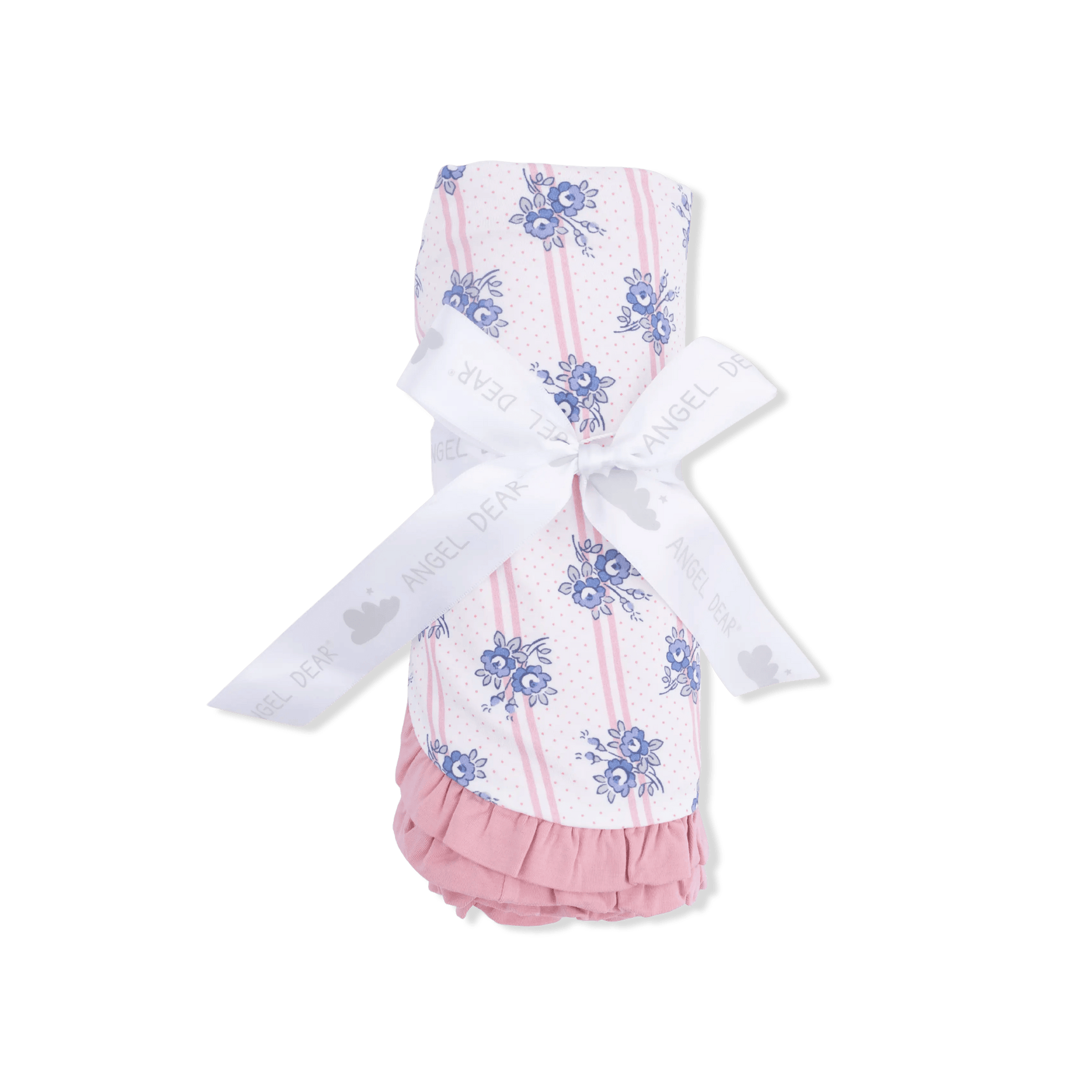 Angel Dear Stripe Dot Roses - Ruffle Blanket - 