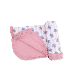 Stripe Dot Roses - Ruffle Blanket - Pink, Textile, Baby & Toddler Clothing, Linens, Ruffle | Everetts Place