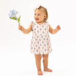 Angel Dear Stripe Dot Roses - Ruffle Bodysuit Dress - 