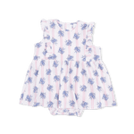Angel Dear Stripe Dot Roses - Ruffle Bodysuit Dress - 