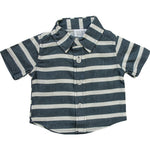 Stripe Linen Button Up Shirt - Sleeve, Collar, Button, Textile, Baby & Toddler Clothing | Everetts Place