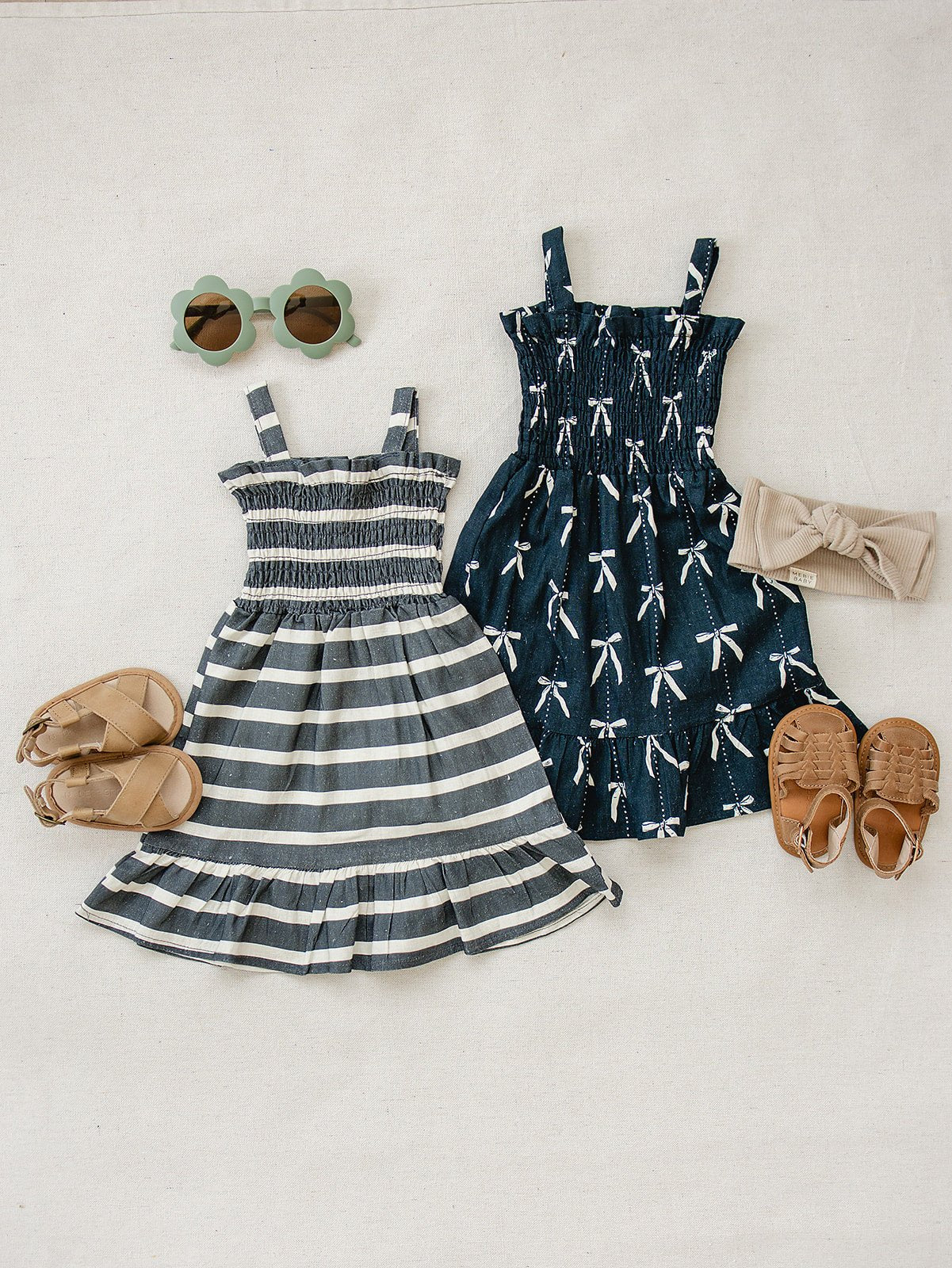 Mebie Baby Stripe Linen Dress - 