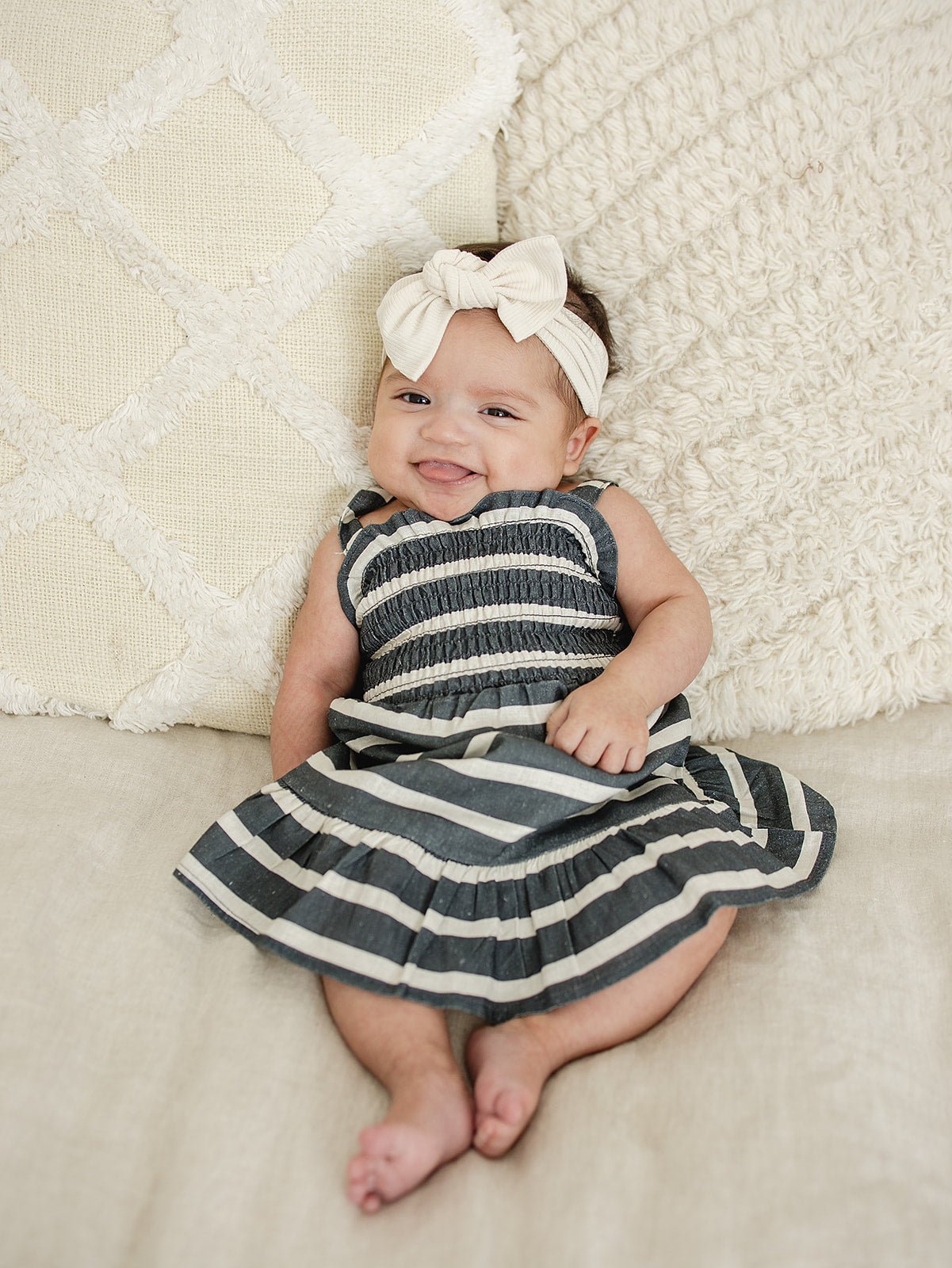 Mebie Baby Stripe Linen Dress - 