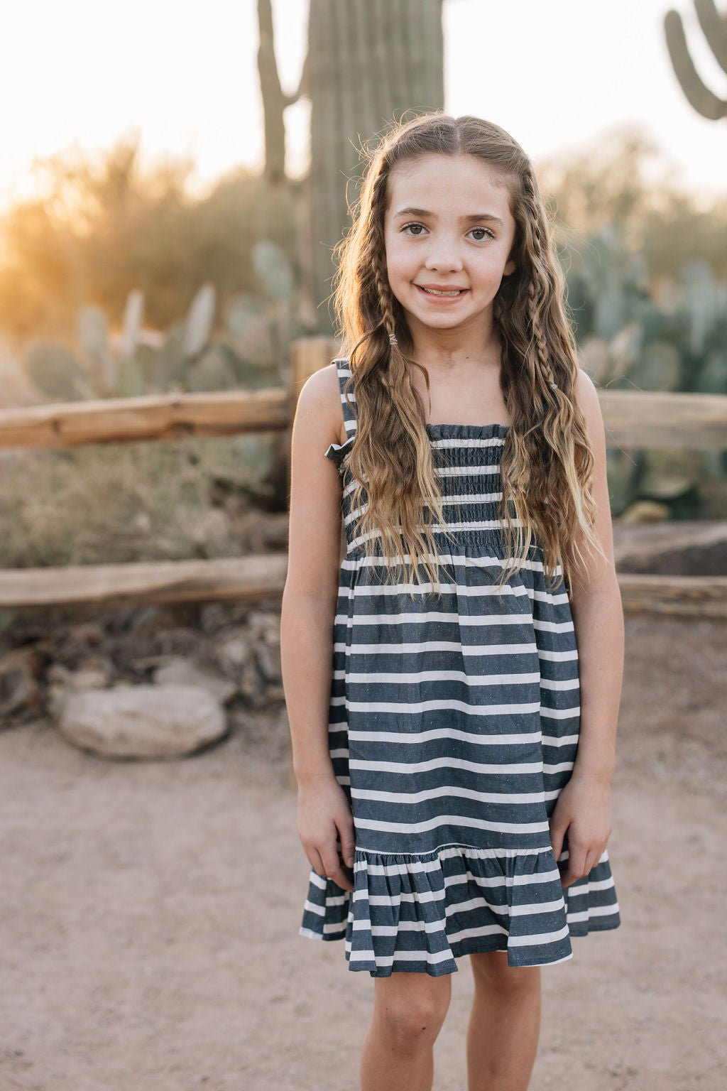 Mebie Baby Stripe Linen Dress - 