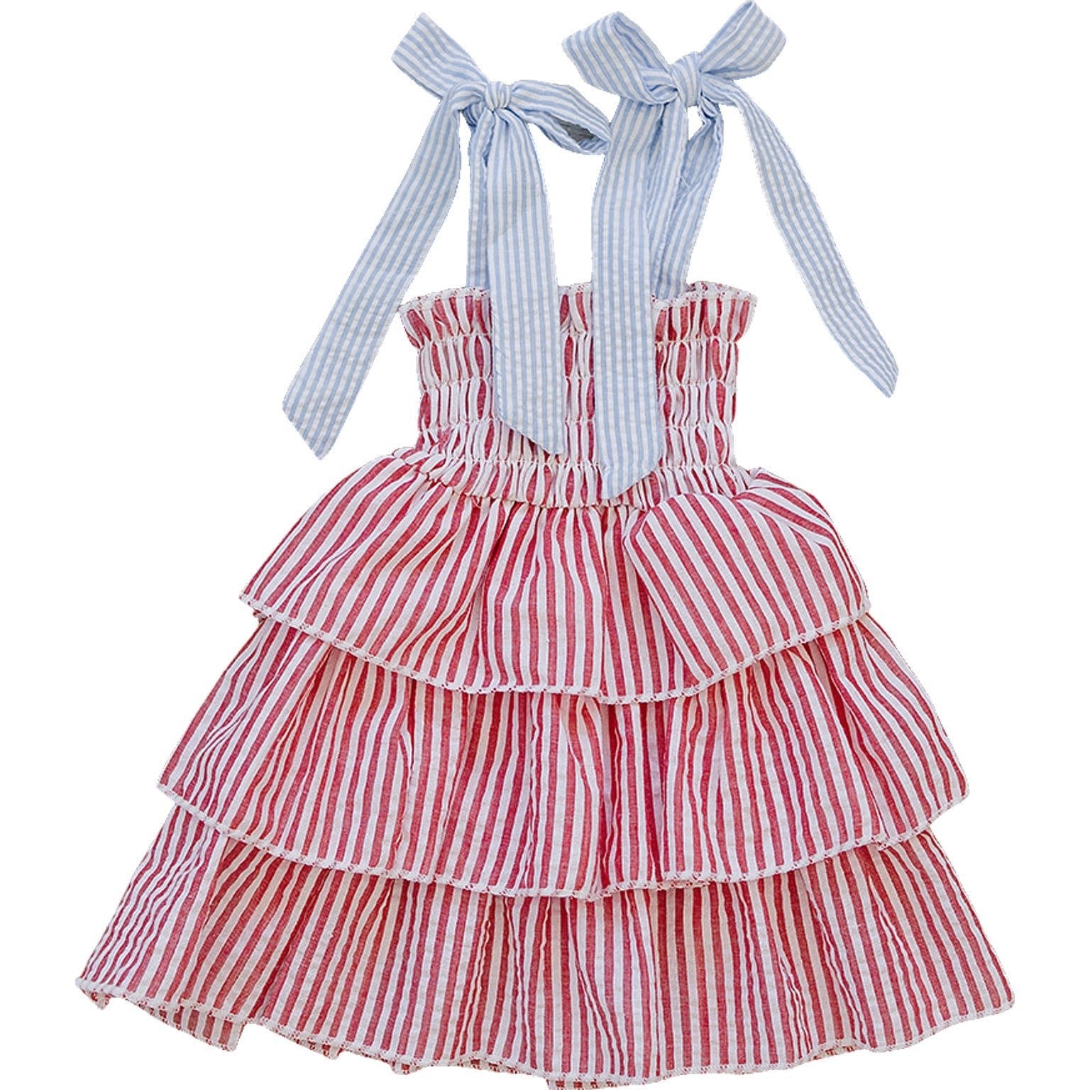 Stripe Ruffle Dress - Baby & Toddler Clothing, Dress, One-piece garment, Ruffle, Pink | Everetts Place