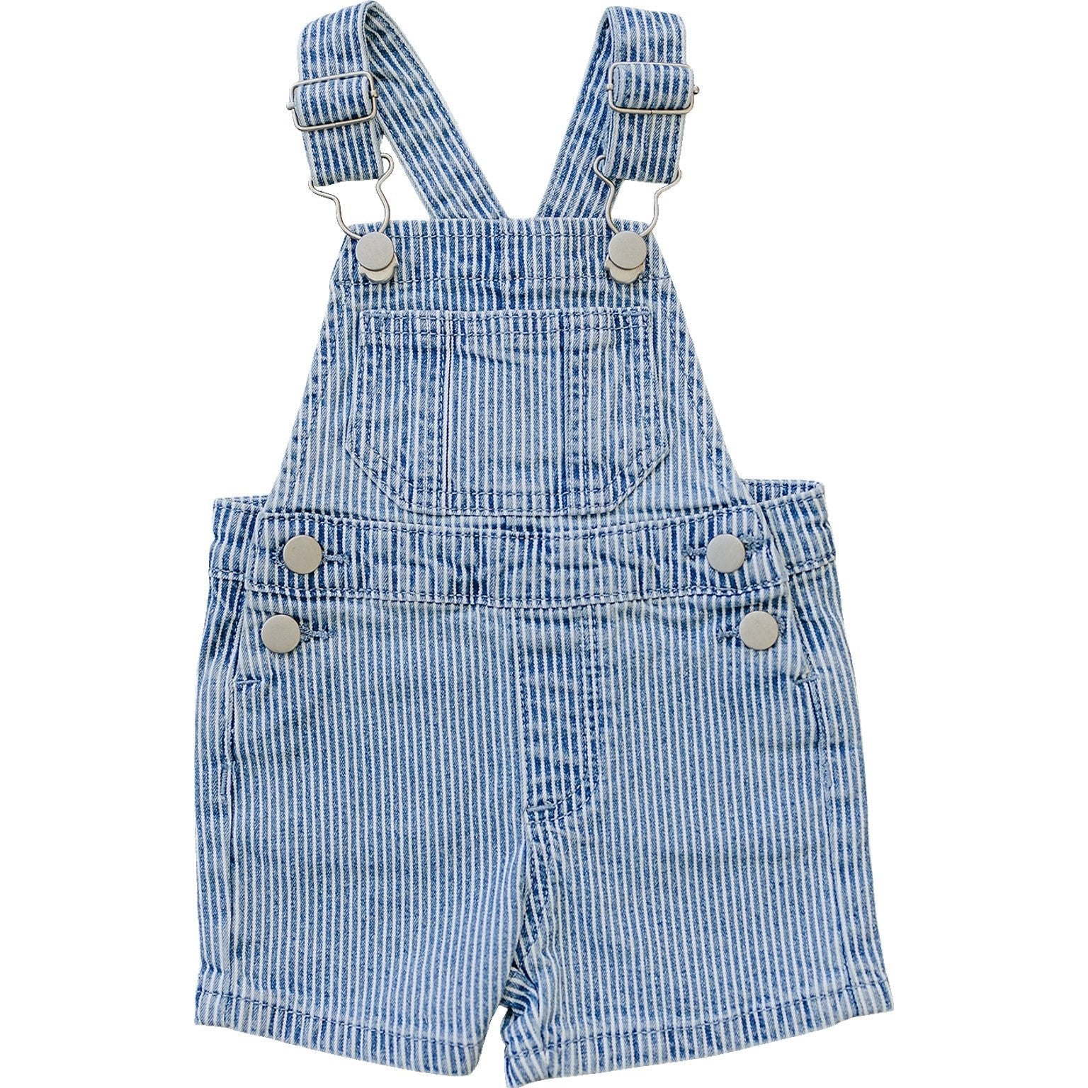 Mebie Baby Stripe Short Overalls - 