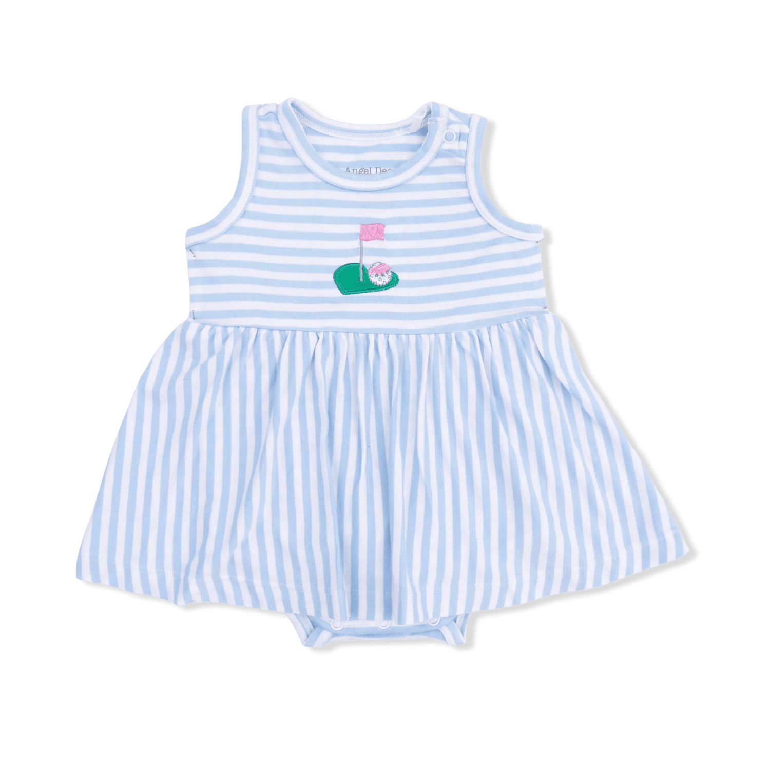Striped Golf - Tank Bodysuit Dress - Baby & Toddler Clothing, White, Textile, Baby Products, One-piece garment | Everetts Place