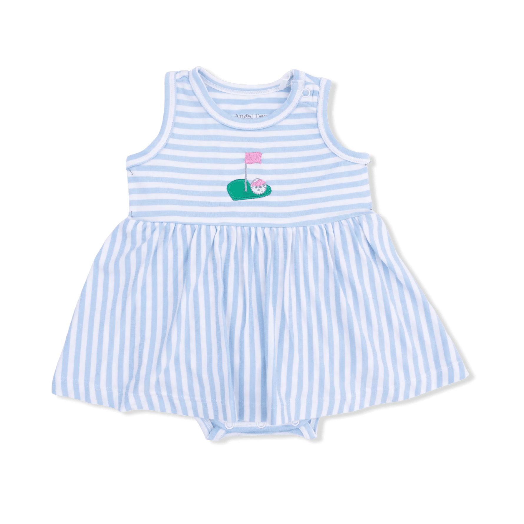 Striped Golf - Tank Bodysuit Dress - Baby & Toddler Clothing, White, Textile, Baby Products, One-piece garment | Everetts Place