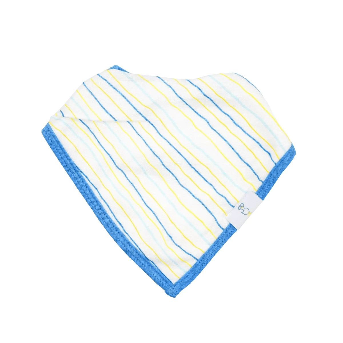 Stripes and Rain Drops 2 Pack Bib Set with Soft Muslin for Babies - Everetts Place