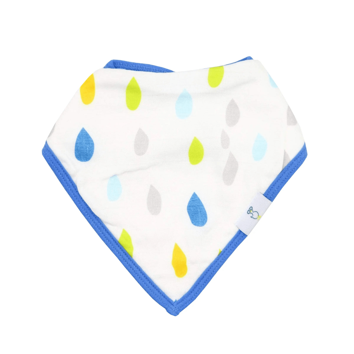 Goosewaddle® | Newborn Baby Blankets Toys Teethers Bibs & More Stripes and Rain Drops 2 Pack Bib Set with Soft Muslin