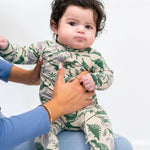 Sweet Bamboo Stylish Baby Zipper Footie with Two Way Zipper for Easy Diaper Changes - 