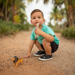 Little Love Bug Co. Stylish Low Top Sneakers with Double Velcro for Growing Kids - 