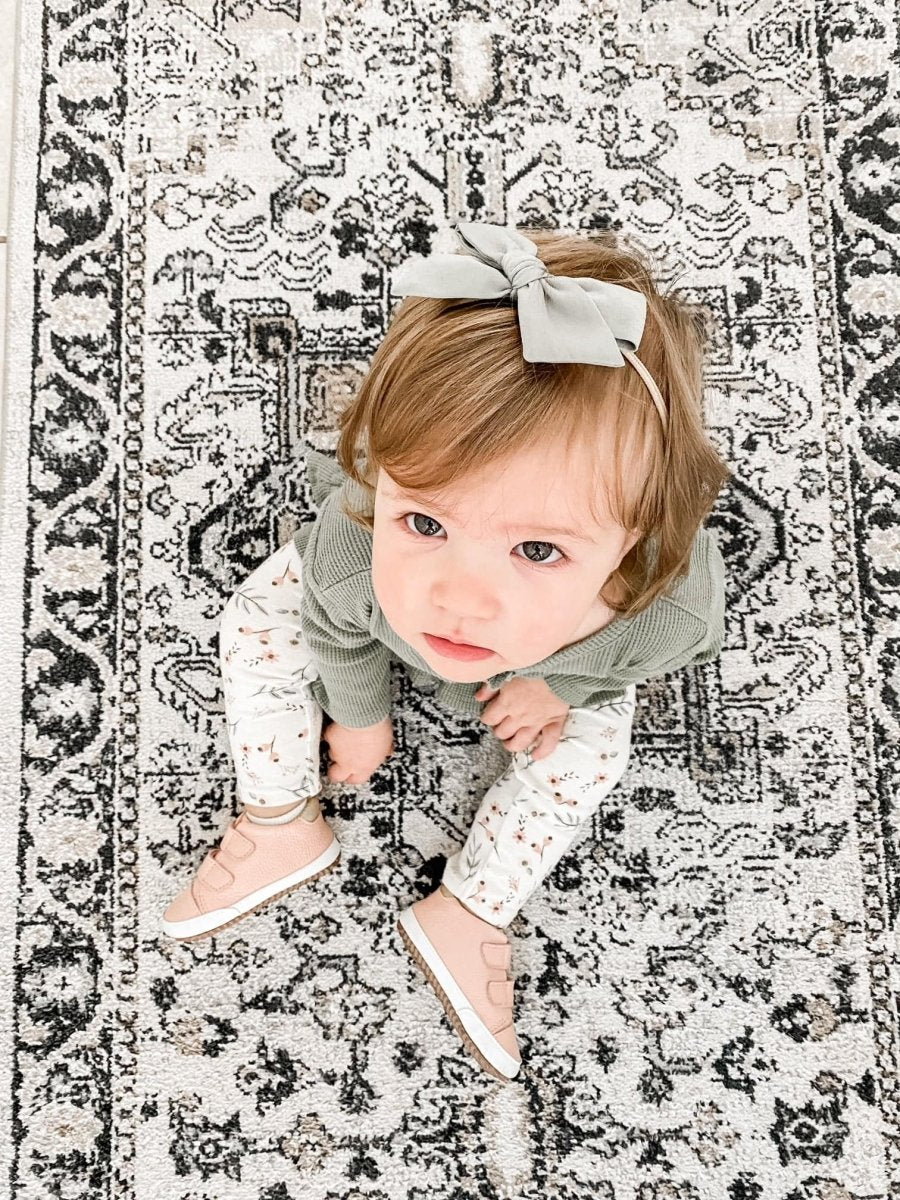 Little Love Bug Co. Stylish Low Top Sneakers with Double Velcro for Growing Kids - 