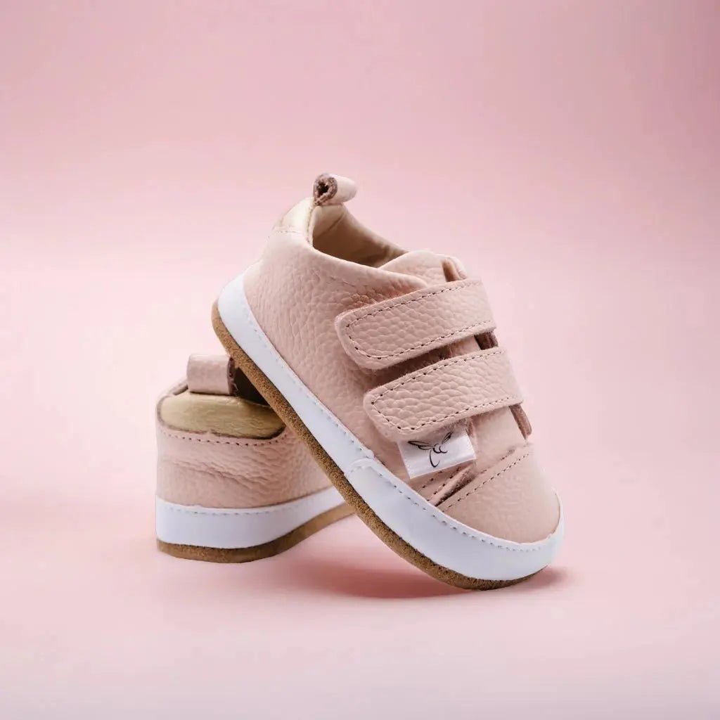Little Love Bug Co. Stylish Low Top Sneakers with Double Velcro for Growing Kids - 