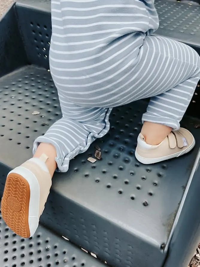 Little Love Bug Co. Stylish Low Top Sneakers with Double Velcro for Growing Kids - 