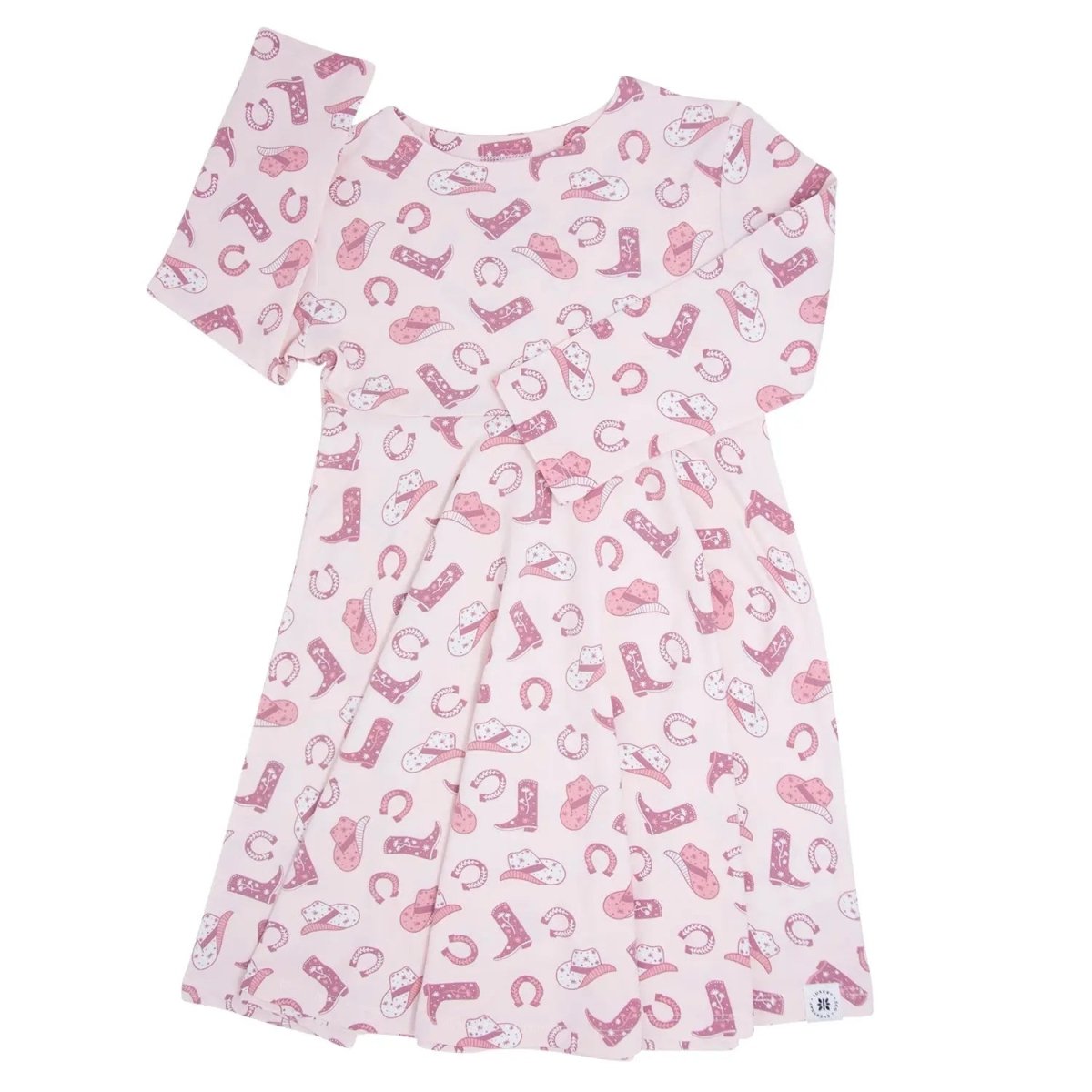 Sweet Bamboo Stylish Pink Swirl Dress with Cap Sleeves for Everyday Wear - 