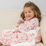 Sweet Bamboo Stylish Pink Western Dress with Ruffles for Active Little Girls - 