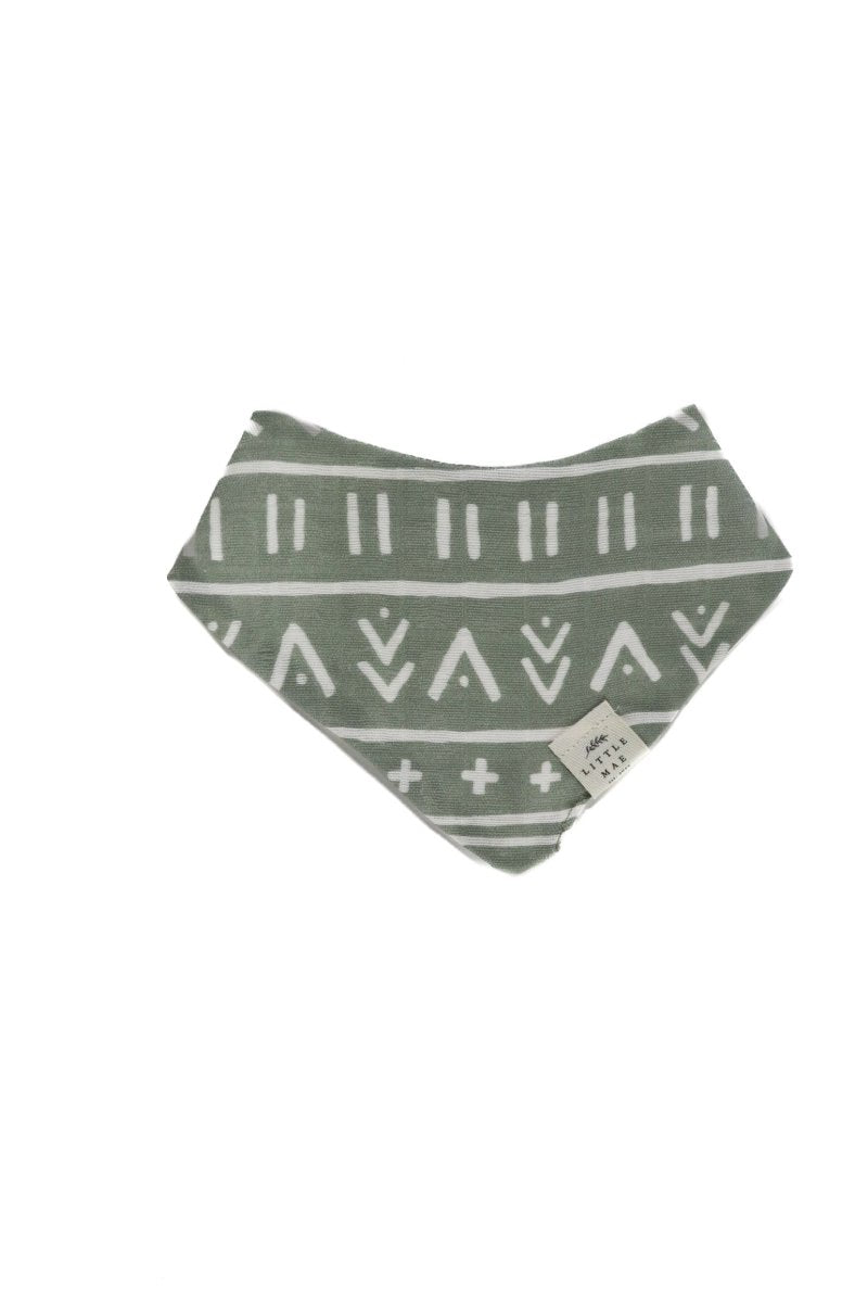 Succulent Bandana Bib Organic Cotton With Adjustable Snaps - Everetts Place Boutique - 