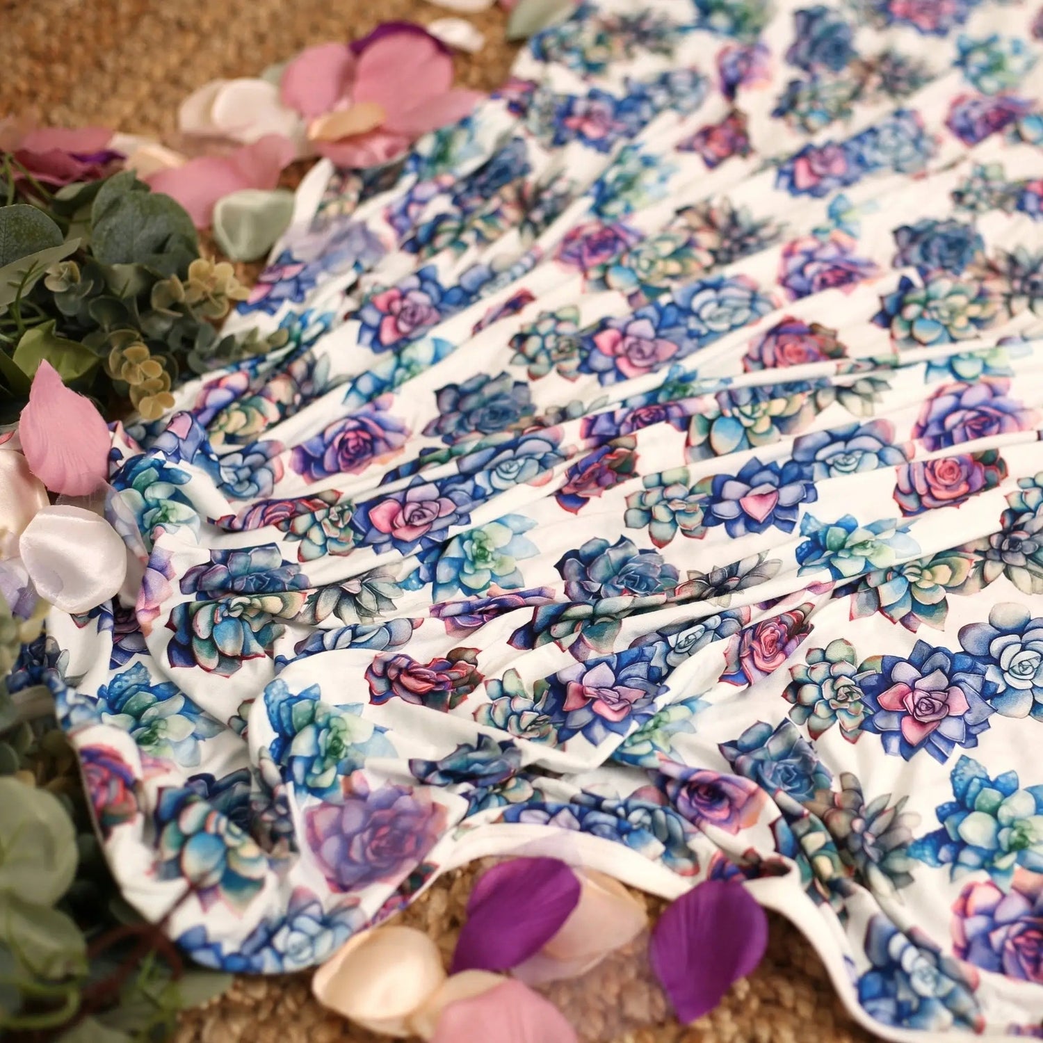 Bestaroo Succulent Sweetheart Swaddle Blanket 45x45 Inches Stroller Cover - 