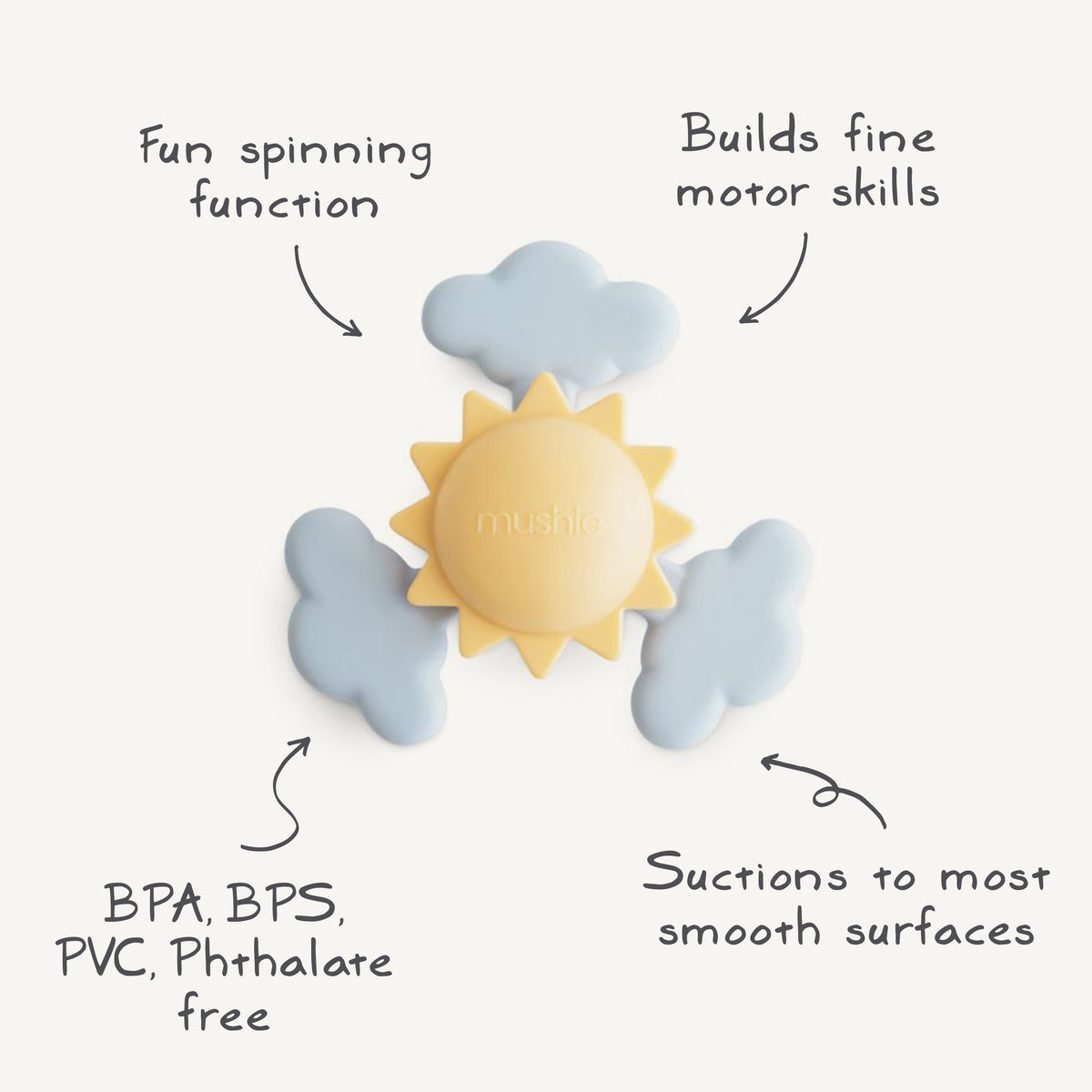 Mushie Suction Spinner Toy