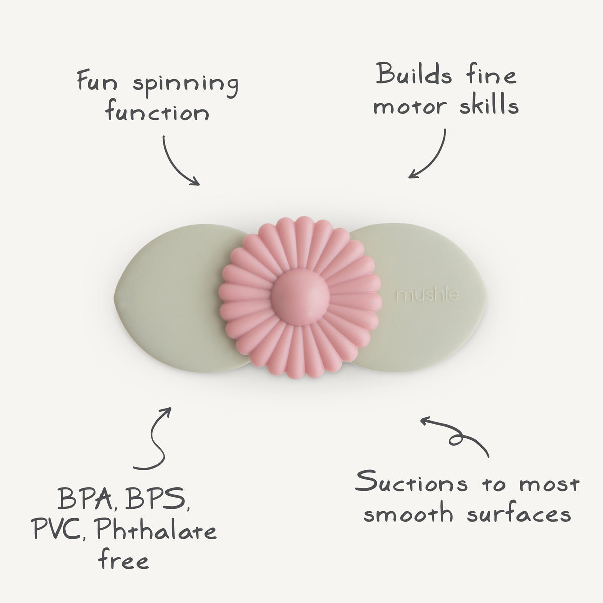 Mushie Suction Spinner Toy