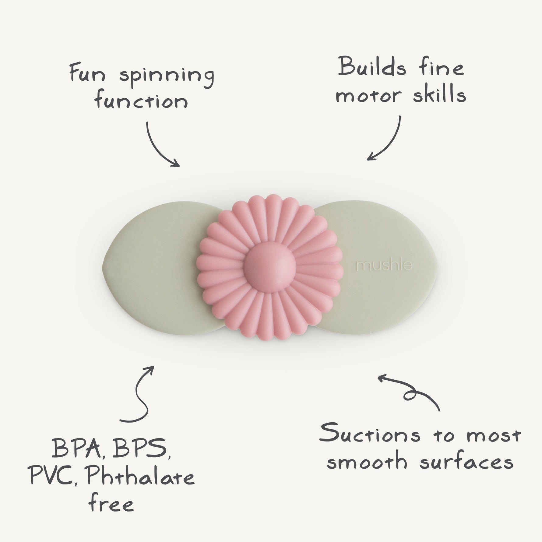 Mushie Suction Spinner Toy