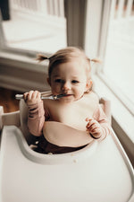 Three Little Tots Sugar Cookie Silicone Bib with Crumb Catcher - 