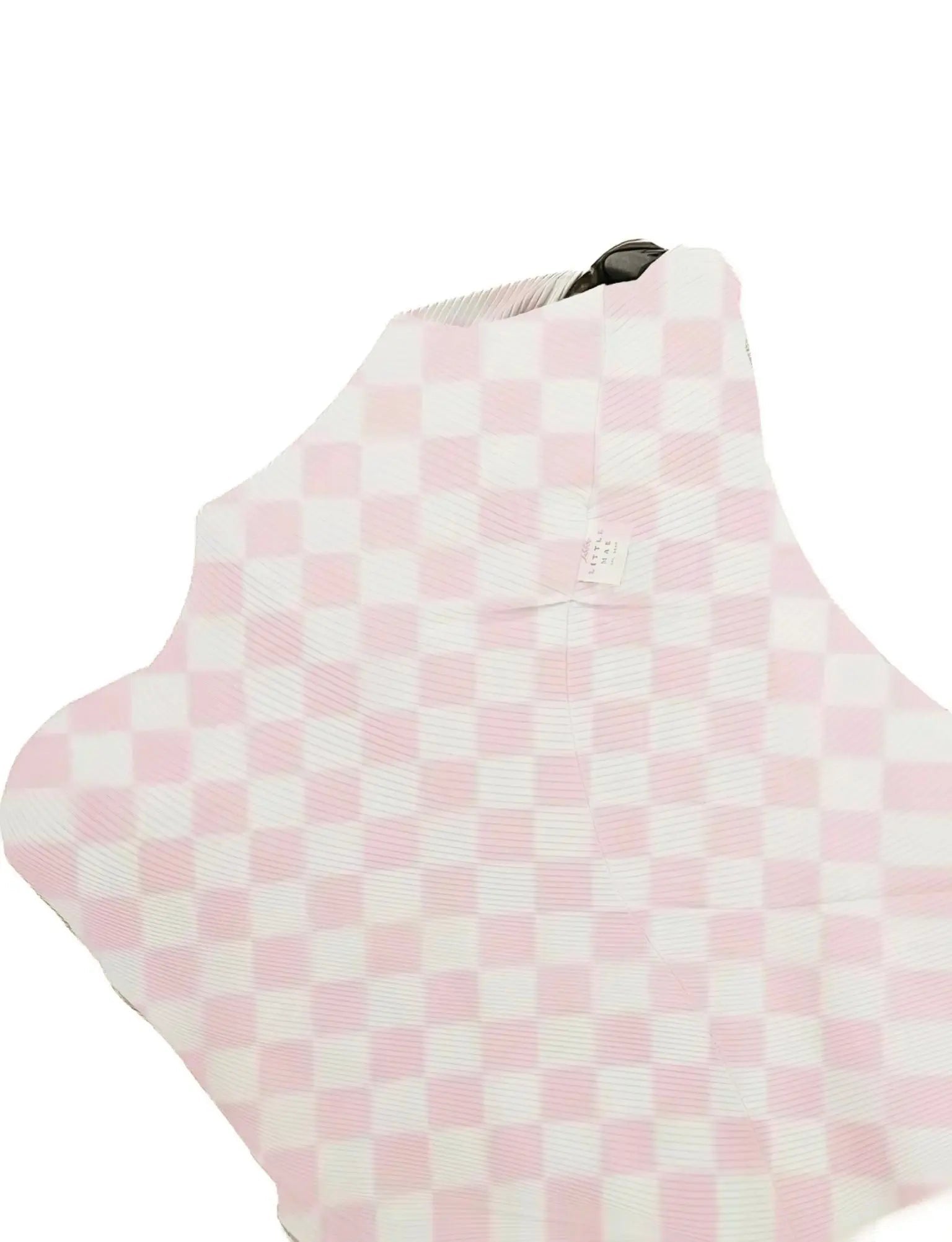Little Mae & Co Sugar Pink & White Checkered Carseat Cover - 