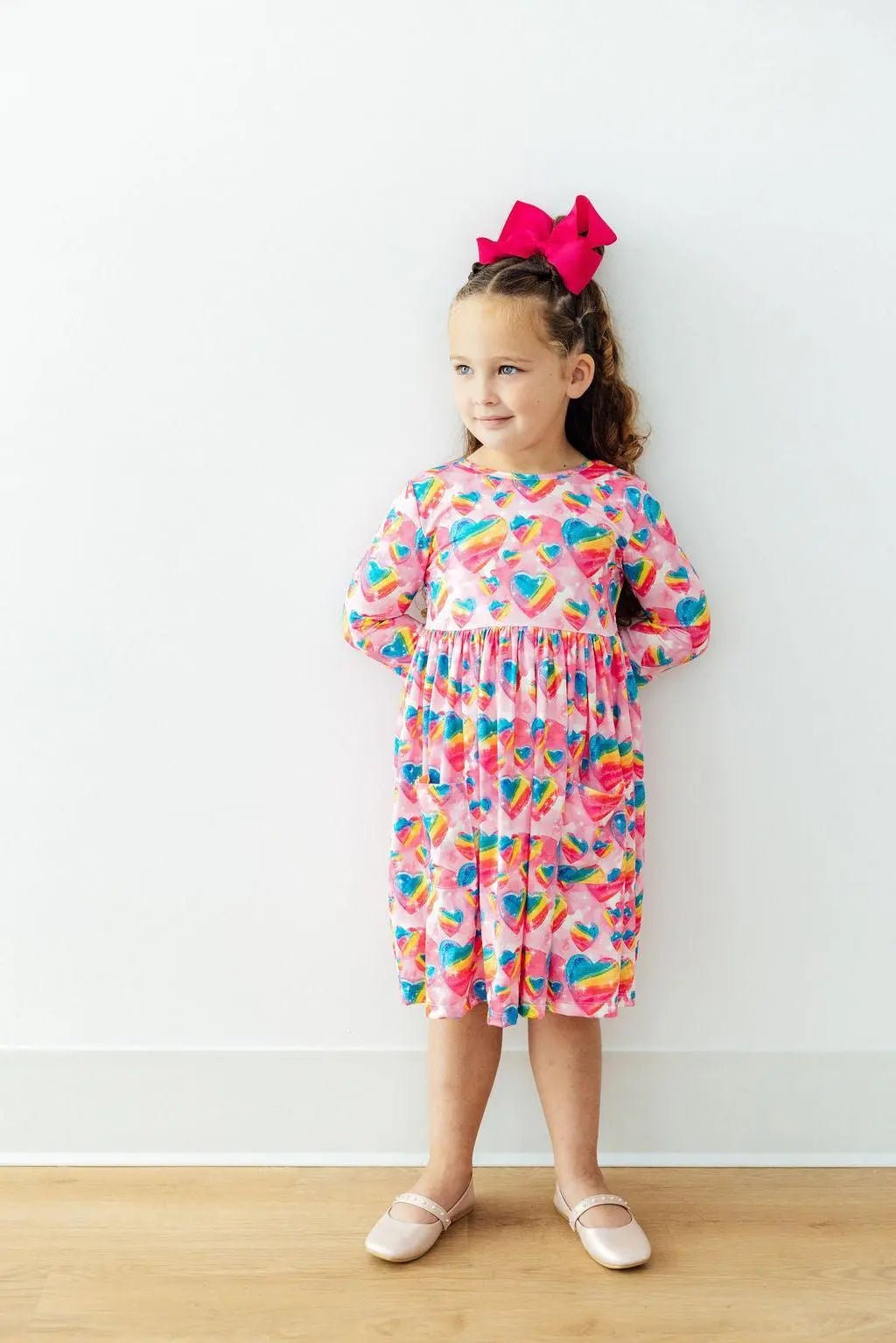 Mila & Rose ® Sugar & Spice 3/4 Sleeve Pocket Twirl Dress - 