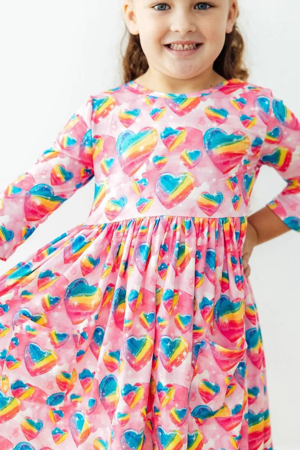 Mila & Rose ® Sugar & Spice 3/4 Sleeve Pocket Twirl Dress - 