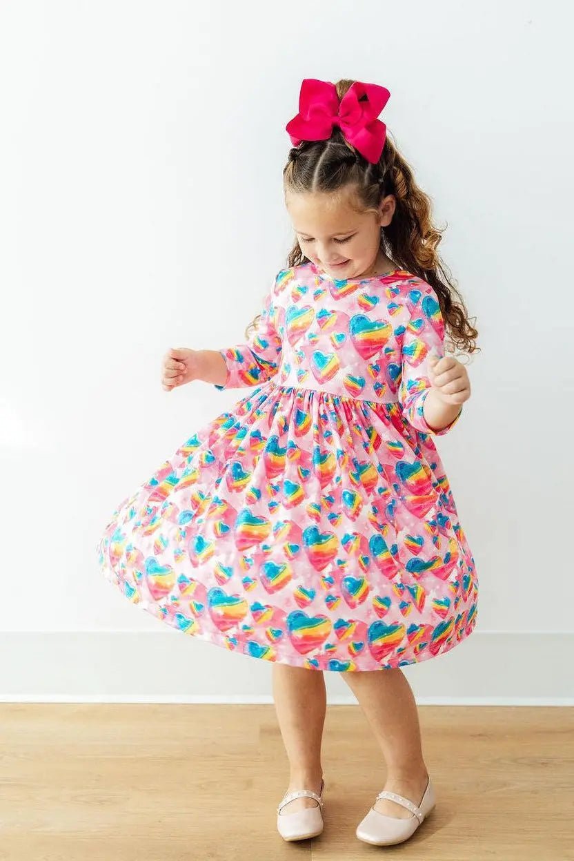 Mila & Rose ® Sugar & Spice 3/4 Sleeve Pocket Twirl Dress - 