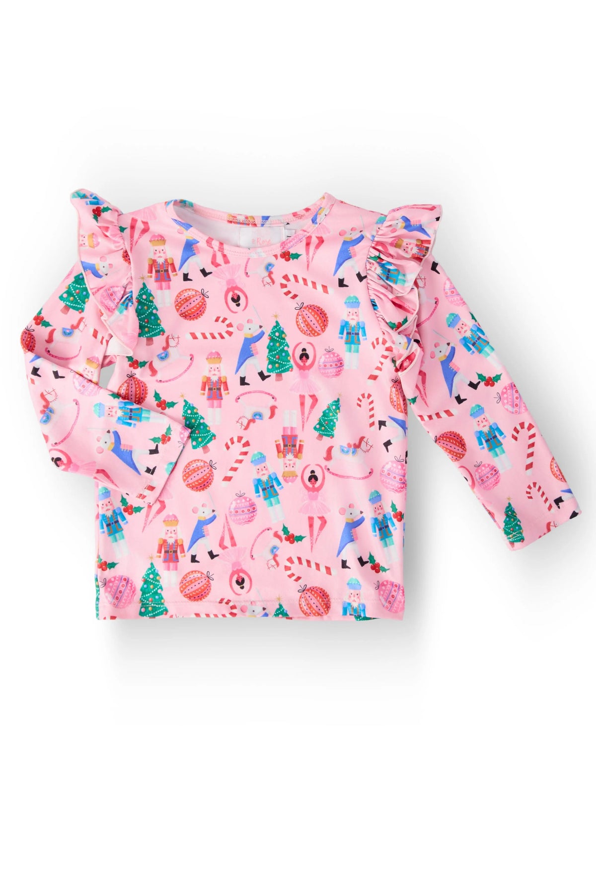 Mila & Rose ® Sugarplum Fairy Long Sleeve Ruffle Tee For Girls And Tweens - 