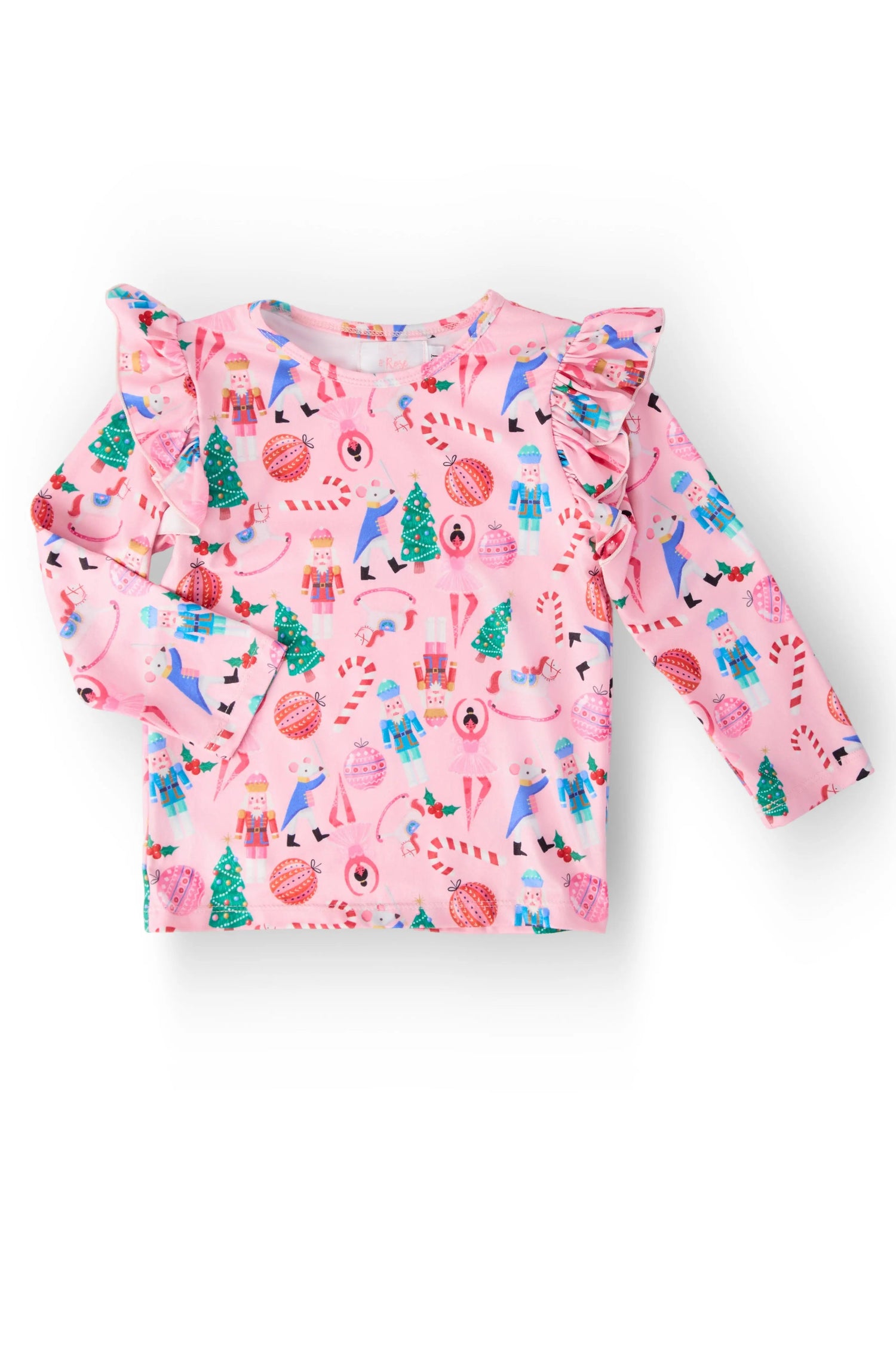 Mila & Rose ® Sugarplum Fairy Long Sleeve Ruffle Tee For Girls And Tweens - 