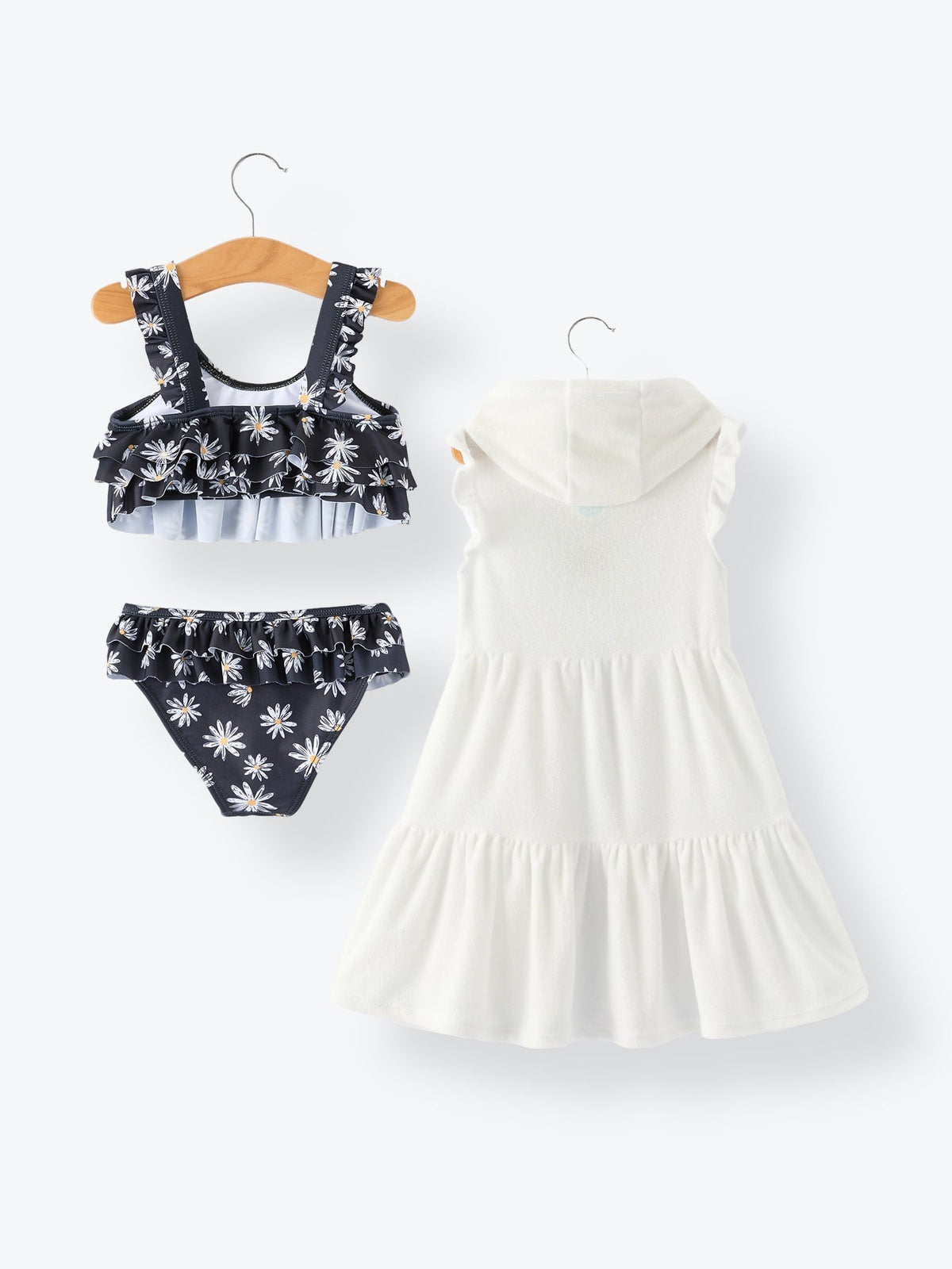 Rylee Faith Designs Summer Black Floral Girl Two Piece Swimsuit and Cover - up SetEveretts Place